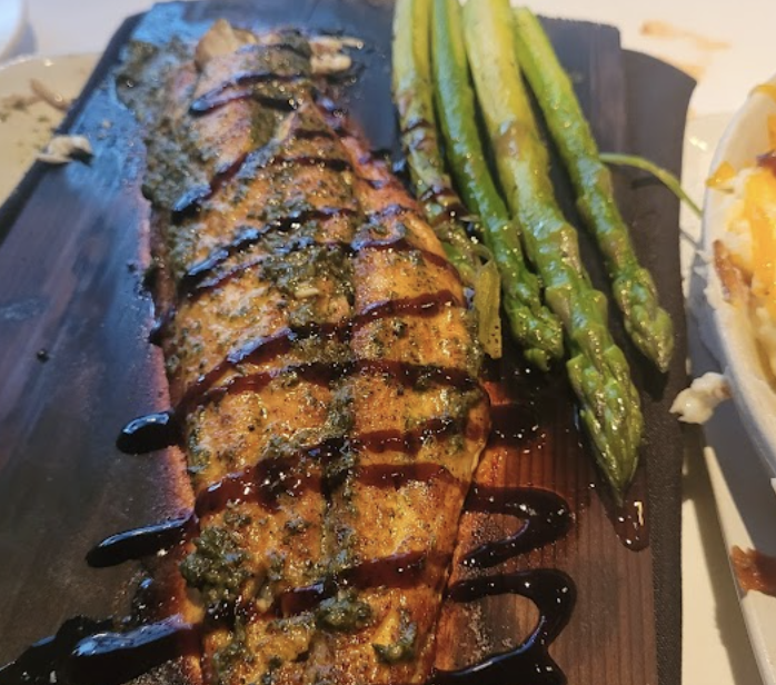 Perry's Steakhouse & Grille signature dishes Roasted Wild Red Snapper
Pecan-Smoked New York Strip
Turtle Gumbo